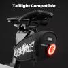 image:imageROCKBROS Bike Saddle Bag Lightweight 120g Bicycle Seat Bag with LED Light Hanging amp Reflective Logo Waterproof 3D Shell Bike Storage Bag for Road amp Mountain BikesBlackBlack