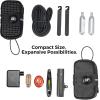 image:imageROCKBROS WaterResistant Bike Saddle Bag with Water Bottle Holder amp Taillight Hanger  Large Capacity Rear Seat Pack for Road amp Mountain CyclingBlack and white lines