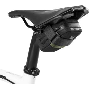 image:imageROCKBROS Bike Saddle Bag  Small Lightweight and Portable Under Seat Bag for Road BikesBlack