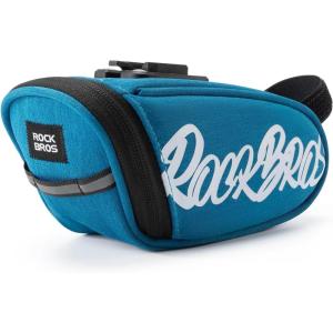 image:imageROCKBROS Bike Saddle Bag Lightweight 120g Bicycle Seat Bag with LED Light Hanging amp Reflective Logo Waterproof 3D Shell Bike Storage Bag for Road amp Mountain BikesBlackBlue