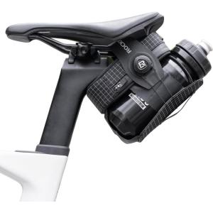 image:imageROCKBROS WaterResistant Bike Saddle Bag with Water Bottle Holder amp Taillight Hanger  Large Capacity Rear Seat Pack for Road amp Mountain CyclingBlack and white lines