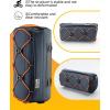 image:imageROCKBROS Bike Handlebar Bag 22L Bicycle Handle Bar Bag Portable Bike Front Bag Handlebar Storage Bag with Shoulder StrapNavy Blue