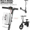 image:imageROCKBROS Electric Scooter Bag Bike Handlebar Bag with External Water Bottle Holder Proprietary Magnetic Snap 15L Storage Bag for Electric Scooters Ebike and Folding Bicycles BlackWhite