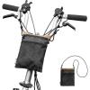 image:imageROCKBROS Bike Handlebar Bag 2in1 Lightweight Front Bag amp Adjustable Shoulder Bag MultiFunction Bicycle Bag for Folding Bikes Scooters Kids Bikes BlackBlack