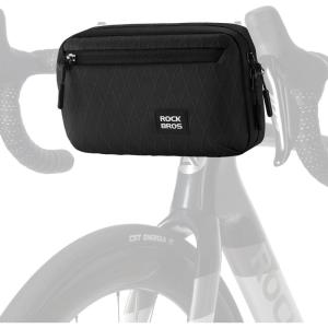 image:imageROCKBROS Bike Handlebar Bag 21L Large Capacity Bike Front Bag Quick Release Handlebar Bags for Bicycles Scooters Multifunctional Shoulder Waist BagBlack