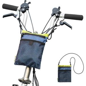image:imageROCKBROS Bike Handlebar Bag 2in1 Lightweight Front Bag amp Adjustable Shoulder Bag MultiFunction Bicycle Bag for Folding Bikes Scooters Kids Bikes BlackBlue