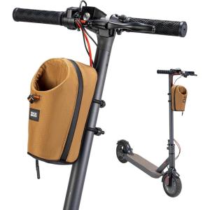 image:imageROCKBROS Electric Scooter Bag Bike Handlebar Bag with External Water Bottle Holder Proprietary Magnetic Snap 15L Storage Bag for Electric Scooters Ebike and Folding Bicycles BlackBrown