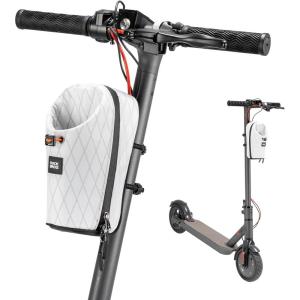 image:imageROCKBROS Electric Scooter Bag Bike Handlebar Bag with External Water Bottle Holder Proprietary Magnetic Snap 15L Storage Bag for Electric Scooters Ebike and Folding Bicycles BlackWhite