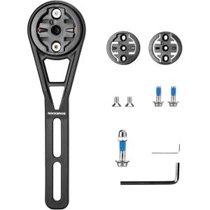 image:imageROCKBROS Bike Computer Mount OutFront Compatible with Garmin amp Mainstream Watch TablesEquipped with Multiple Types of BasesNylon