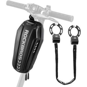 image:imageROCKBROS Bike Lock Scooter Lock 234Inch Heavy Duty AntiTheft Chain Lock with Key EBikes AccessoriesLock  Storage Bag