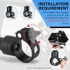 image:imageROCKBROS Bike Mirror Handlebar Mount 360Rotatable Adjustable Bicycle Rear View Mirror HD Wide Angle Clear Acrylic Convex Safe Bike Mirror for Mountain Road Bike Electric MotorcycleBlack2 Piece