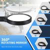 image:imageROCKBROS Bike Mirror Handlebar Mount 360Rotatable Adjustable Bicycle Rear View Mirror HD Wide Angle Clear Acrylic Convex Safe Bike Mirror for Mountain Road Bike Electric MotorcycleBlack2 Piece
