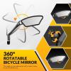 image:imageROCKBROS Bike Mirrors for Handlebars HD BlastResistant Bicycle Mirror for Ebike 360 Degree Adjustable Bike Rear View Mirror Easy to Install Left and Rightblackleft and right