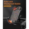 image:imageROCKBROS Bike Phone Holder Mount for 4571 Phones Quick Release Handlebar Clamp 360 Rotatable Motorcycle MountOrange