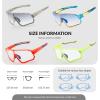image:imageROCKBROS Kids Photochromic Cycling Glasses UV400 Clear to Dark Transition Sports Sunglasses for Youth Boys Girls Age 814Glossy Blue  Photochromic