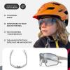image:imageROCKBROS Kids Photochromic Cycling Glasses UV400 Clear to Dark Transition Sports Sunglasses for Youth Boys Girls Age 814Glossy Grey  Photochromic