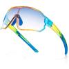 image:imageROCKBROS Kids Photochromic Cycling Glasses UV400 Clear to Dark Transition Sports Sunglasses for Youth Boys Girls Age 814Glossy Blue  Photochromic