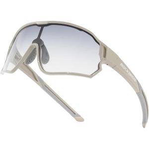 image:imageROCKBROS Kids Photochromic Cycling Glasses UV400 Clear to Dark Transition Sports Sunglasses for Youth Boys Girls Age 814Glossy Grey  Photochromic