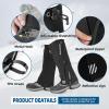 image:imageROCKBROS Snow Boot Leg Gaiters for Hiking Waterproof Leg Gaiter for Skiing Walking Snow Boot Gaiters Tear Resistant Adjustable GaitersXL2XL