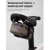 image:imageROCKBROS Bike Saddle Bag 04L Waterproof Ultra Small Bike Bag4 x 34 x 2 Waterproof Zipper Bicycle Storage Bag Under Seat Easy Attachment for Road Cycling BlueBlue