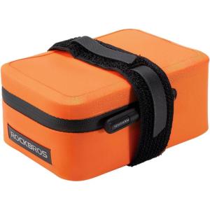 image:imageROCKBROS Bike Saddle Bag 04L Waterproof Ultra Small Bike Bag4 x 34 x 2 Waterproof Zipper Bicycle Storage Bag Under Seat Easy Attachment for Road Cycling BlueOrange