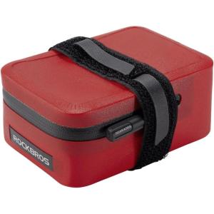 image:imageROCKBROS Bike Saddle Bag 04L Waterproof Ultra Small Bike Bag4 x 34 x 2 Waterproof Zipper Bicycle Storage Bag Under Seat Easy Attachment for Road Cycling BlueRed