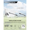image:imageROCKBROS Photochromic Cycling Glasses Antifog Photochromic Sunglasses UV Protection Mountain Bike GlassesWhite