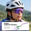 image:imageROCKBROS Photochromic Cycling Glasses for Men Women 24g Unique Temples amp Raised Frame UV400 Bike GlassesGreenpurple