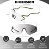 image:imageROCKBROS Photochromic Cycling Glasses for Men Women 24g Unique Temples amp Raised Frame UV400 Bike GlassesTransparent Green