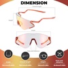 image:imageROCKBROS Photochromic Cycling Glasses for Men Women 24g Unique Temples amp Raised Frame UV400 Bike GlassesTransparent Red