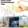 image:imageROCKBROS Photochromic Safety Glasses Transition Cycling Glasses for Men Women Sports Sunglasses for Running PickleballBlack Red Photochromic Lens  Transparent Red Frame