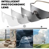 image:imageROCKBROS Photochromic Safety Glasses Transition Cycling Glasses for Men Women Sports Sunglasses for Running PickleballClear Photochromic Lens  Transparent Green Frame