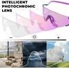 image:imageROCKBROS Photochromic Safety Glasses Transition Cycling Glasses for Men Women Sports Sunglasses for Running PickleballPurple Photochromic Lens  Transparent Green Purple Frame