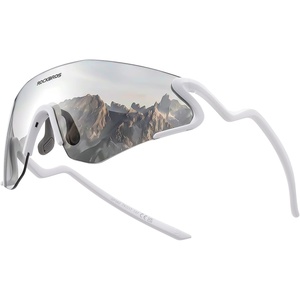 image:imageROCKBROS Photochromic Cycling Glasses for Men Women 24g Unique Temples amp Raised Frame UV400 Bike GlassesMatte White