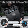 image:imageROCKBROS Bike Panniers 20L Waterproof Roll Up Bike Rack Bag Adjustable Quick Release BucklesReflective for Road Mountain Cycling Traveling CommutingBlack2