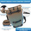image:imageROCKBROS Bike Panniers 20L Waterproof Roll Up Bike Rack Bag Adjustable Quick Release BucklesReflective for Road Mountain Cycling Traveling CommutingCamel Brown Reflective2