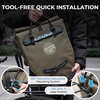 image:imageROCKBROS Bike Panniers 20L Waterproof Roll Up Bike Rack Bag Adjustable Quick Release BucklesReflective for Road Mountain Cycling Traveling CommutingDark Green1