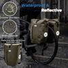 image:imageROCKBROS Bike Panniers 20L Waterproof Roll Up Bike Rack Bag Adjustable Quick Release BucklesReflective for Road Mountain Cycling Traveling CommutingDark Green2