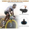image:imageROCKBROS Bike Seat Cushion Bicycle Wide Saddle Replacement with NonSlip Matte Surface Oversized Comfortable Saddle for Peloton Bikes Exercise Bikes Electric Bikes Cruiser Bikes No ClampsTools