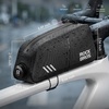 image:imageROCKBROS Top Tube Bike Bag Waterproof Bike Frame Bag Lightweight Buckle Lock Design TPU Material Top Tube Bag Easy Install Cycling Top Tube Front Frame Pack 1L CapacityUpgraded Black