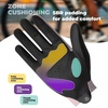 image:imageROCKBROS Cycling Gloves for Men Women SBR Padded Shock Absorbing Bike Gloves Breathable Touchscreen AntiSlip Palm Lightweight for BikingPurple