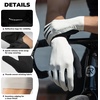 image:imageROCKBROS Cycling Gloves for Men Women SBR Padded Shock Absorbing Bike Gloves Breathable Touchscreen AntiSlip Palm Lightweight for BikingWhite