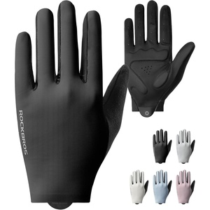 image:imageROCKBROS Cycling Gloves for Men Women SBR Padded Shock Absorbing Bike Gloves Breathable Touchscreen AntiSlip Palm Lightweight for BikingBlack