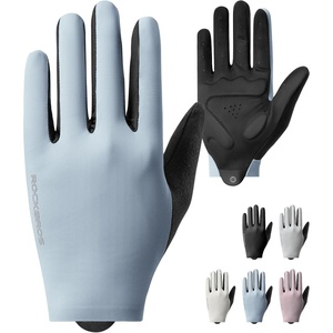 image:imageROCKBROS Cycling Gloves for Men Women SBR Padded Shock Absorbing Bike Gloves Breathable Touchscreen AntiSlip Palm Lightweight for BikingBlue