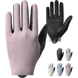 image:imageROCKBROS Cycling Gloves for Men Women SBR Padded Shock Absorbing Bike Gloves Breathable Touchscreen AntiSlip Palm Lightweight for BikingPurple
