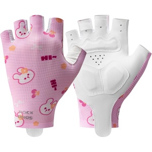 image:imageROCKBROS Kids Half Finger Cycling Gloves Non Slip Fingerless Sport Gloves Boys Girls Bike Riding Shockproof Sports GlovesPink