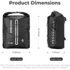 image:imageROCKBROS Bike Panniers Waterproof 23L Bike Rack Bag Adjustable Quick Release Buckles Panniers Bike Bags with Vacuum Compression for Cycling Traveling CommutingBlack