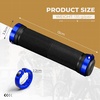 image:imageROCKBROS Bike Grips Single Lock on Mountain Bike Soft NonSlip Bike Handle Grips Fits for MTB Handle BarBlue