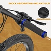 image:imageROCKBROS Bike Grips Single Lock on Mountain Bike Soft NonSlip Bike Handle Grips Fits for MTB Handle BarBlue