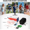 image:imageROCKBROS Kids Photochromic Sunglasses Boys Girls Cycling Runing Glasses TR90 Lightweight UV400 Sports Sunglasses Age 614Light Pink